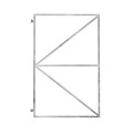 Stalen deurframe 100x155 universeel incl. duimen
