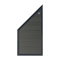 Composiet schutting Forte Antraciet 90x180 cm schuin