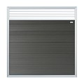 Composiet schutting Forte Antraciet - alu 180x180 cm met trellis