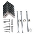 Beslagset (tbv betonpaal 8,5x8,5cm) [verzinkt] 6 stuks bc