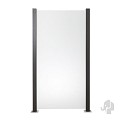 Mat glas tuinscherm recht 900 x 1800mm