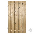 Vuren FSC tuindeur recht met stalen frame 52x1000x1800mm glad [geimpregneerd] bc