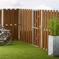 Composiet schutting Design Bruin 90x180 cm