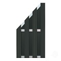 Composiet schutting Design Antraciet - alu 90x180 cm schuin