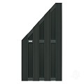 Composiet schutting Design Antraciet 90x180 cm schuin