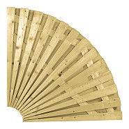 Dubbele waaier vuren 180x180 cm