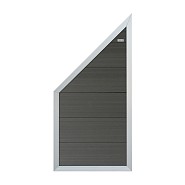 Composiet schutting Forte Antraciet -alu 90x180 cm schuin