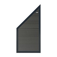 Composiet schutting Forte Antraciet 90x180 cm schuin