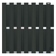 Composiet schutting Design Antraciet  - alu 180x180 cm