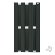 Composiet schutting Design Antraciet - alu 90x180 cm