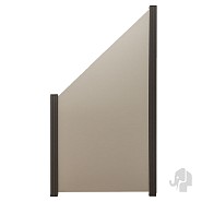 Aluminium composiet tuinscherm schuin 900 x 970/1800mm [zilvergrijs]