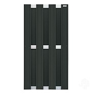 Composiet schutting Design Antraciet - alu 90x180 cm