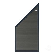 Composiet schutting Forte Antraciet 90x180 cm schuin