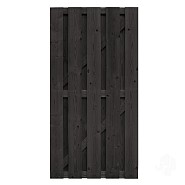 Vuren FSC tuindeur recht 45x900x1800mm gezaagd / RVS [zwart] bc