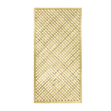 Grenen trellisscherm diagonaal 180x90 cm