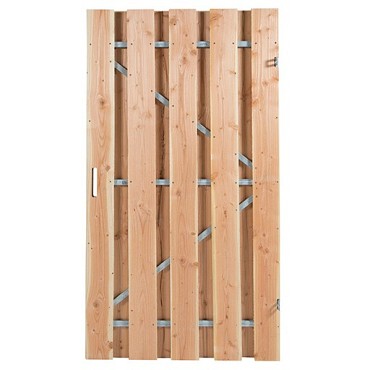 Douglas deur ruw 190x120 cm - stalen frame - universeel
