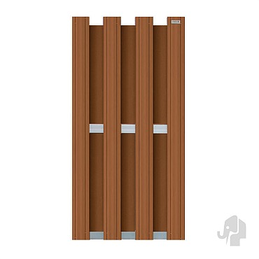 Composiet schutting Design Bruin 90x180 cm
