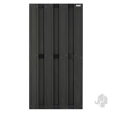 Composiet schutting Design Antraciet 90x180 cm