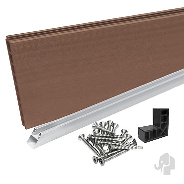 Composiet schutting Forte Bruin 90x180 zelfbouwset