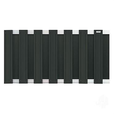 Composiet schutting Design Antraciet - alu 180x93 cm