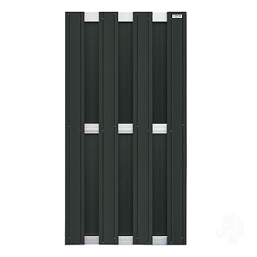 Composiet schutting Design Antraciet - alu 90x180 cm