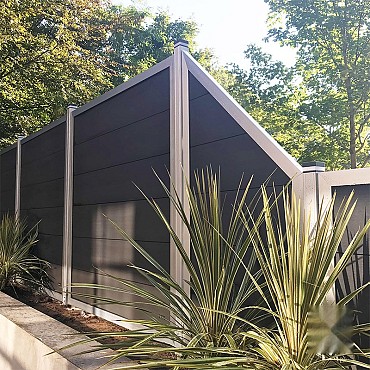 Composiet schutting Forte Antraciet - alu 180x180 cm