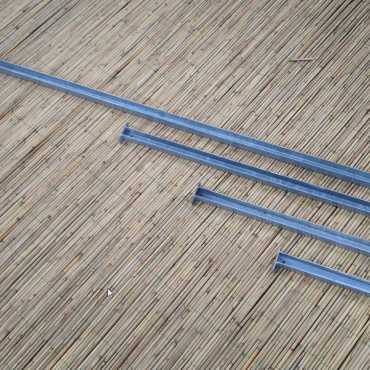 U-profiel tbv bamboemat 120cm gegalv (2 st)