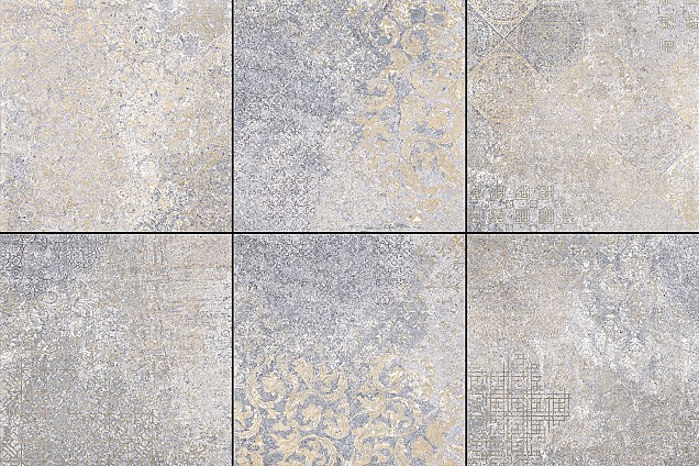 Cerasun Catania Decor Blue 60x60x4 cm