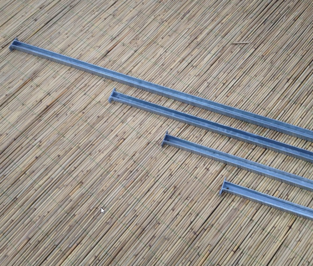 U-profiel tbv bamboemat 120cm gegalv (2 st)