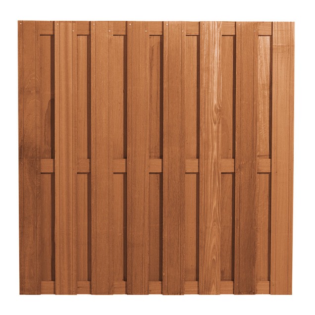 Bangkirai plankenscherm Deluxe 180x180 cm