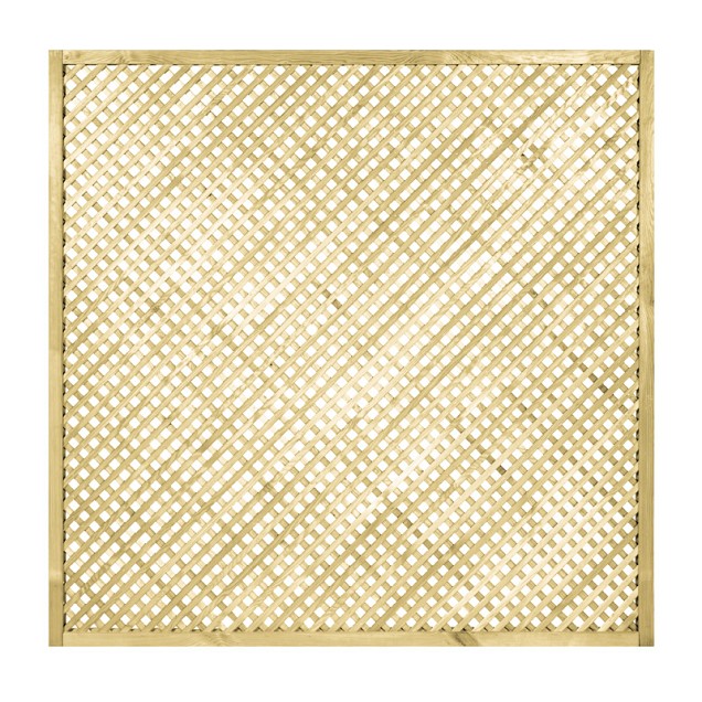 Grenen trellisscherm diagonaal 180x180 cm