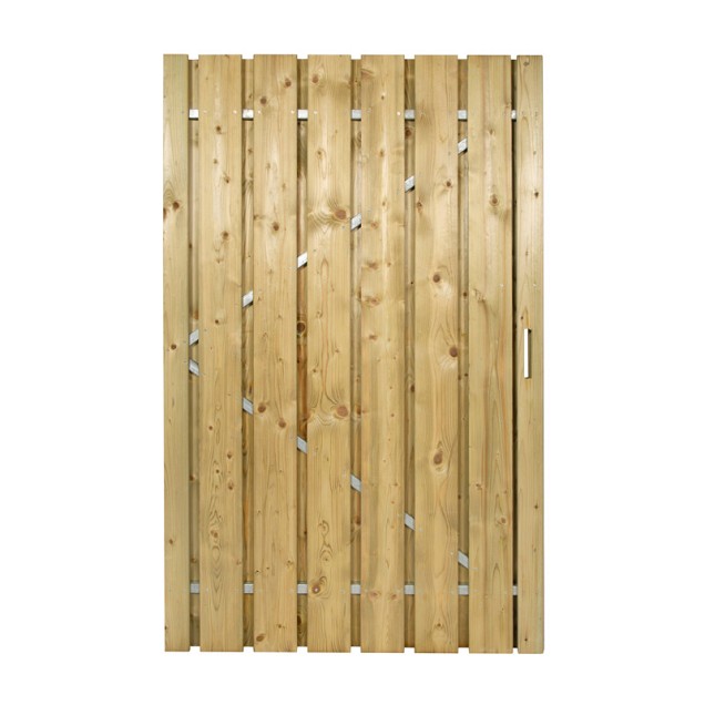 Vuren deur met stalen frame 190x120 cm - universeel