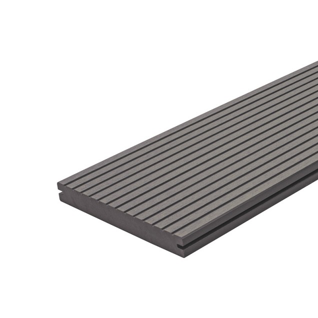 Composiet vlonderplank massief, Lichtgrijs 2,3x19,6x300 cm