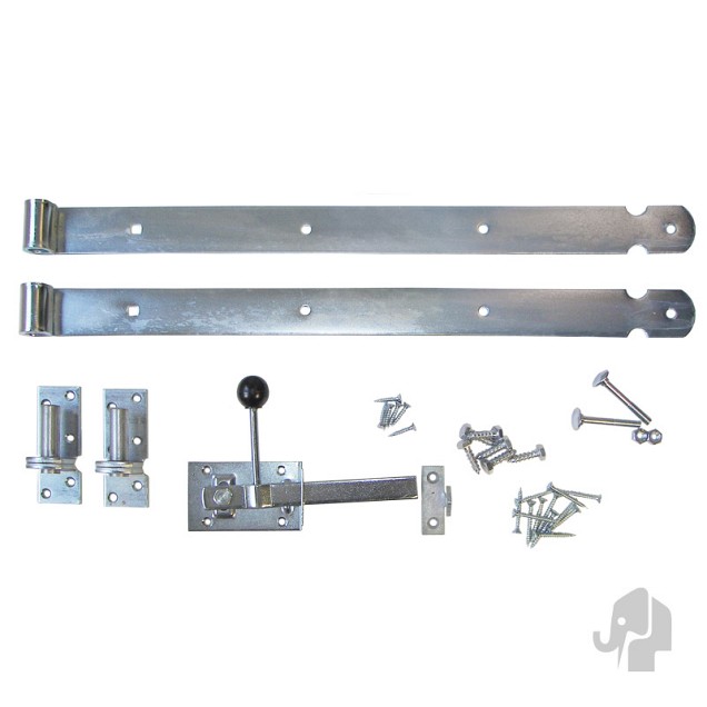 Beslagset (tbv tuinpoort 1000x600/800/1000) [verzinkt] bc