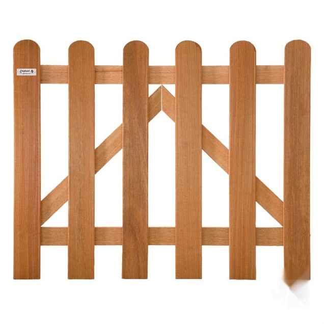 Kempas FSC tuinpoort 34x1000x800mm ribbel / RVS bc