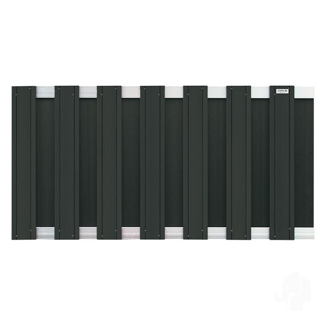 Composiet schutting Design Antraciet - alu 180x93 cm