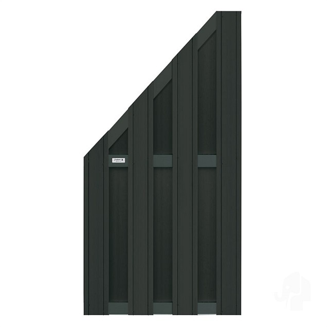 Composiet schutting Design Antraciet 90x180 cm schuin