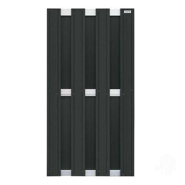 Composiet schutting Design Antraciet - alu 90x180 cm