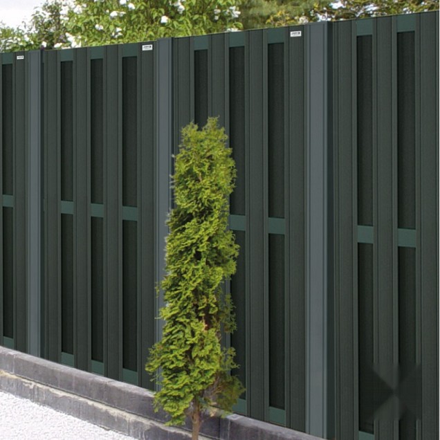 Composiet schutting Design Antraciet 90x180 cm