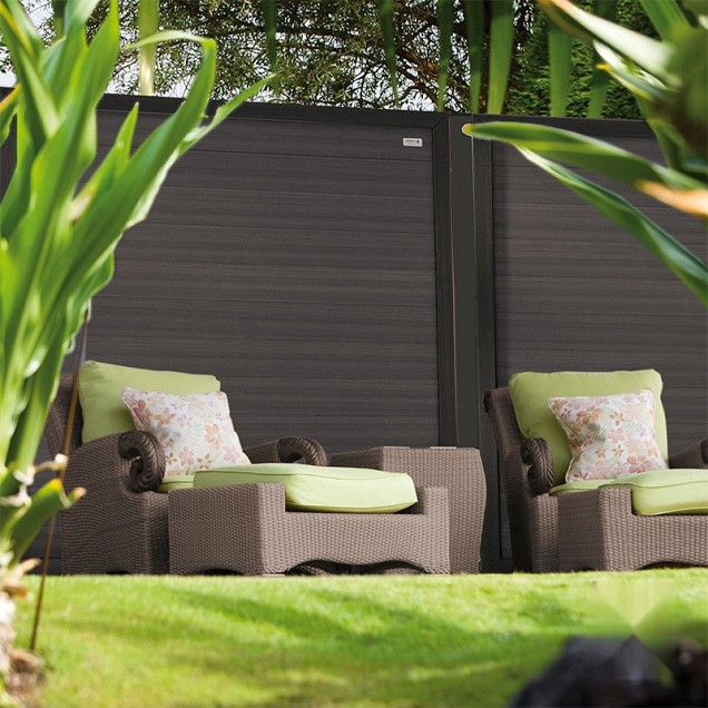 Composiet schutting Forte Antraciet 180x180 cm