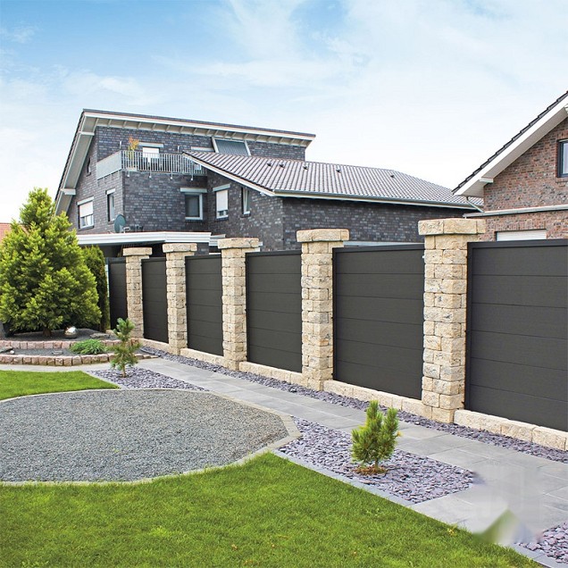 Composiet schutting Forte Antraciet 180x180 cm