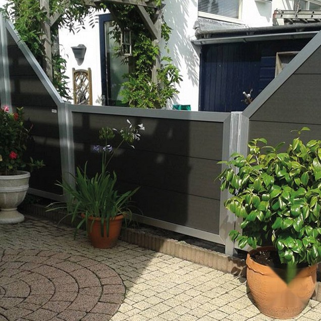 Composiet schutting Forte Antraciet - alu 180x93 cm