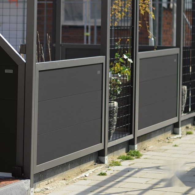 Composiet schutting Forte Antraciet 180x93 cm