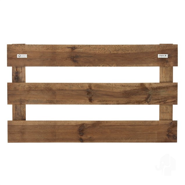 Grenen FSC tuinhek recht 3L 15mm horizontaal 30x1200x700mm glad [bruin geimpregneerd]