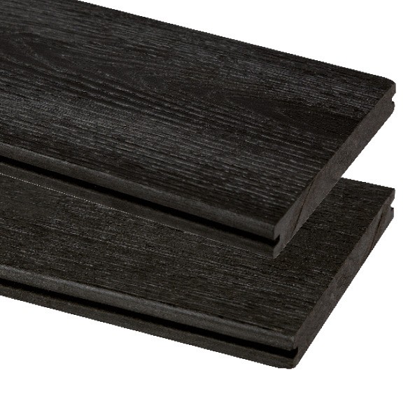 Composiet vlonderplank Vintage, Antraciet 1,9x13,5x400 cm