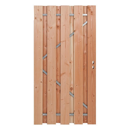 Douglas deur ruw 180x100 cm - stalen frame - universeel