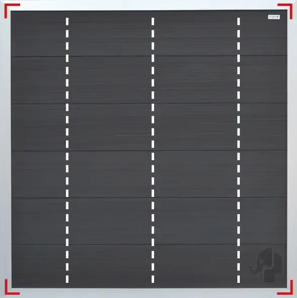 Composiet schutting Forte Antraciet - alu 180x180 cm